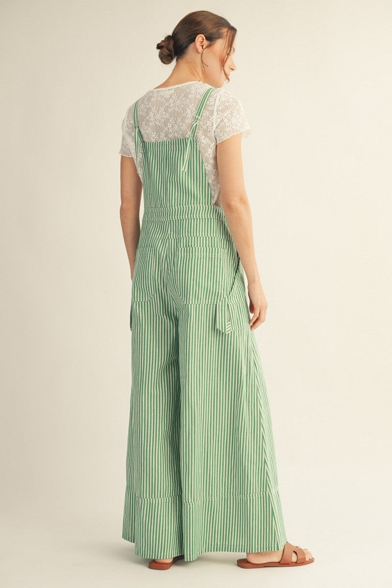 GREEN STRIPE OVERALLS