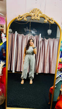 Load image into Gallery viewer, Gray Drawstring Waist Sleeveless Mineral Washed Jumpsuit
