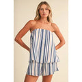 Navy stripe two piece set