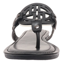 Load image into Gallery viewer, Pierre Dumas Storm MEDALLION SANDAL IN BLACK
