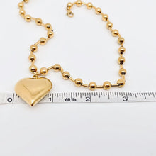 Load image into Gallery viewer, Large Heart Charm Gold Plated Steel Necklace
