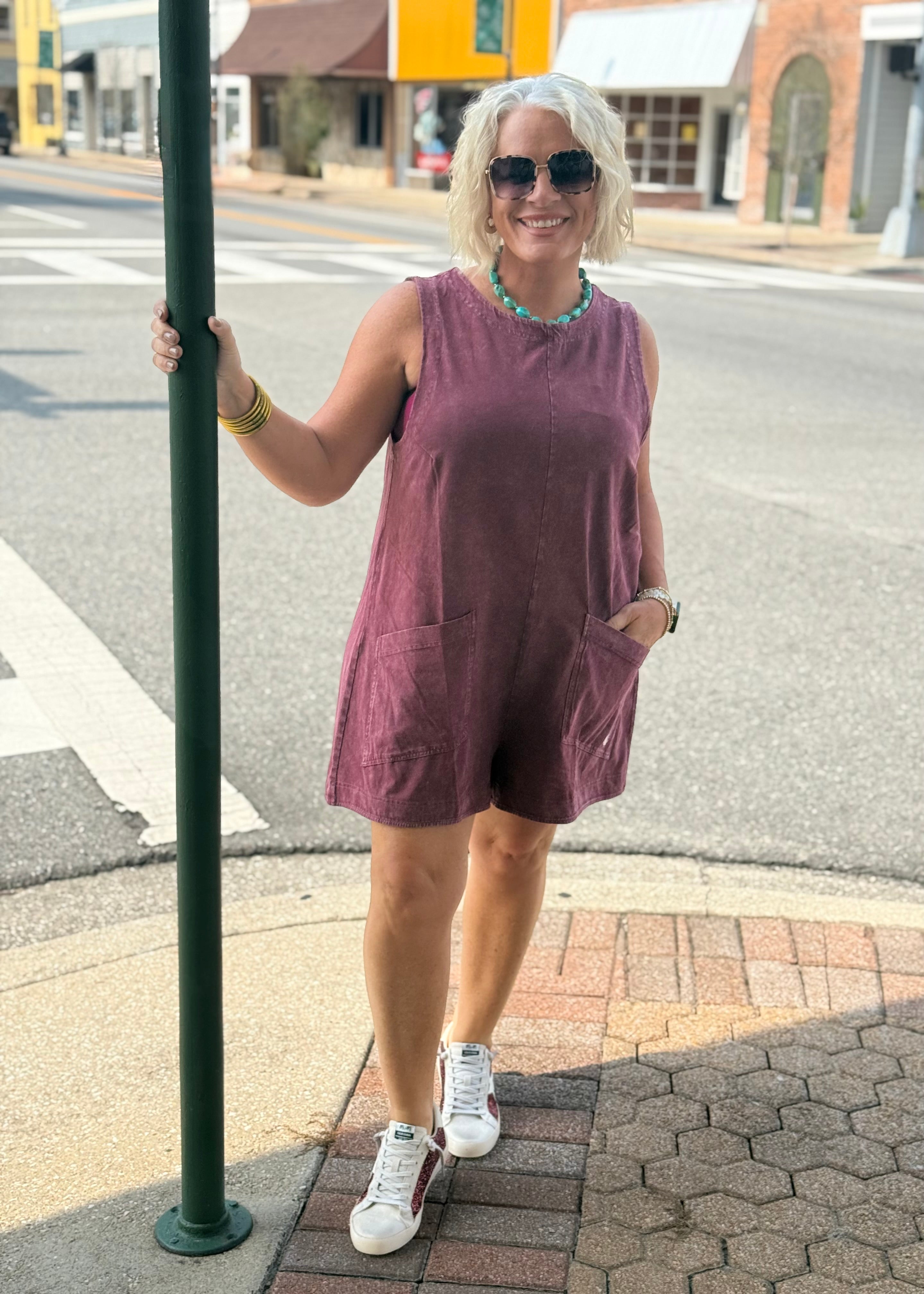 Maroon Tailgate Romper