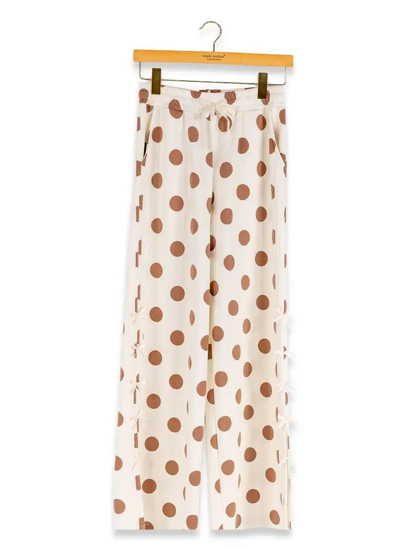 Cream Polka Dot Simply Southern Pants Set