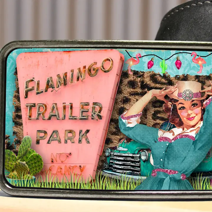 Retro Trailer Park Cowgirl Belt