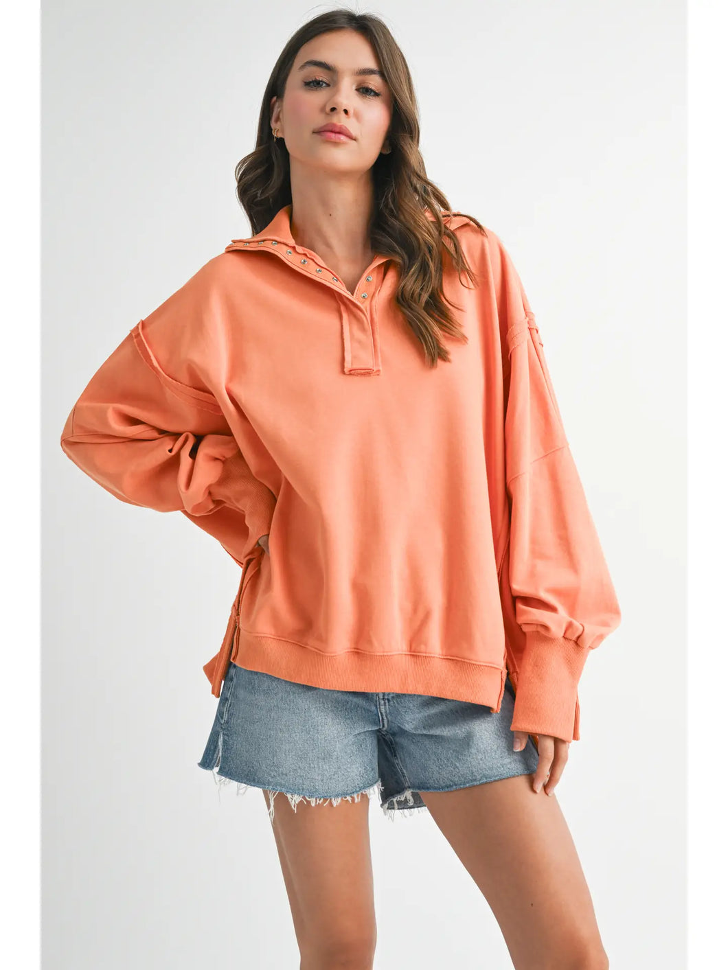 Tamika Henley OVERSIZED TOPIN DUSTED CLAY