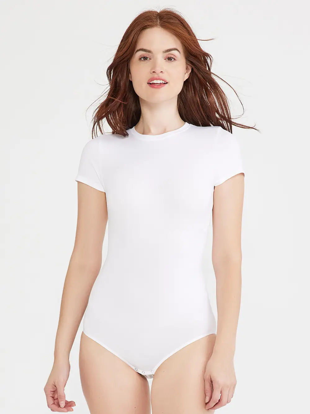 White Short Sleeve T-Shirt Shaping Bodysuit