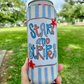 Slim Size Stars and Stripes Patriotic Koozie For the 4th of July