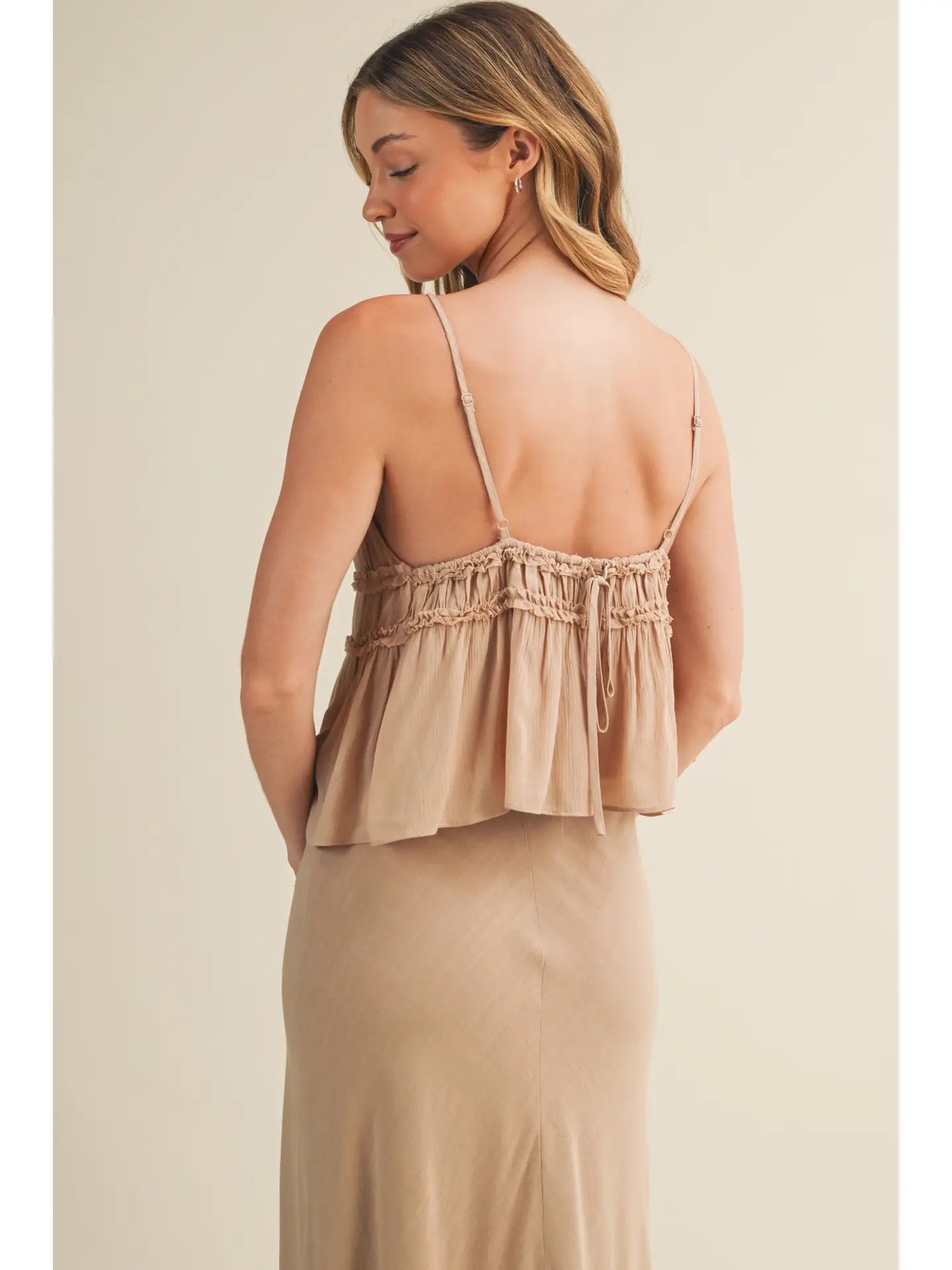 Tiered Ruffle Bodice Babydoll Cami