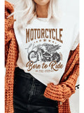 Born To Ride Motorcycle Graphic Tshirt