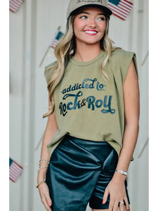 Addicted To Rock and Roll Muscle Tee