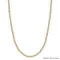 Gold and Silver Textured Oval and Gold Beaded 16"-18" Necklace