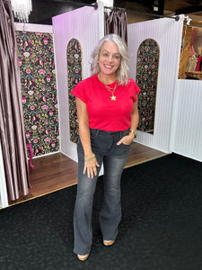 KANCAN Ultra High Rise Black Flare Jeans