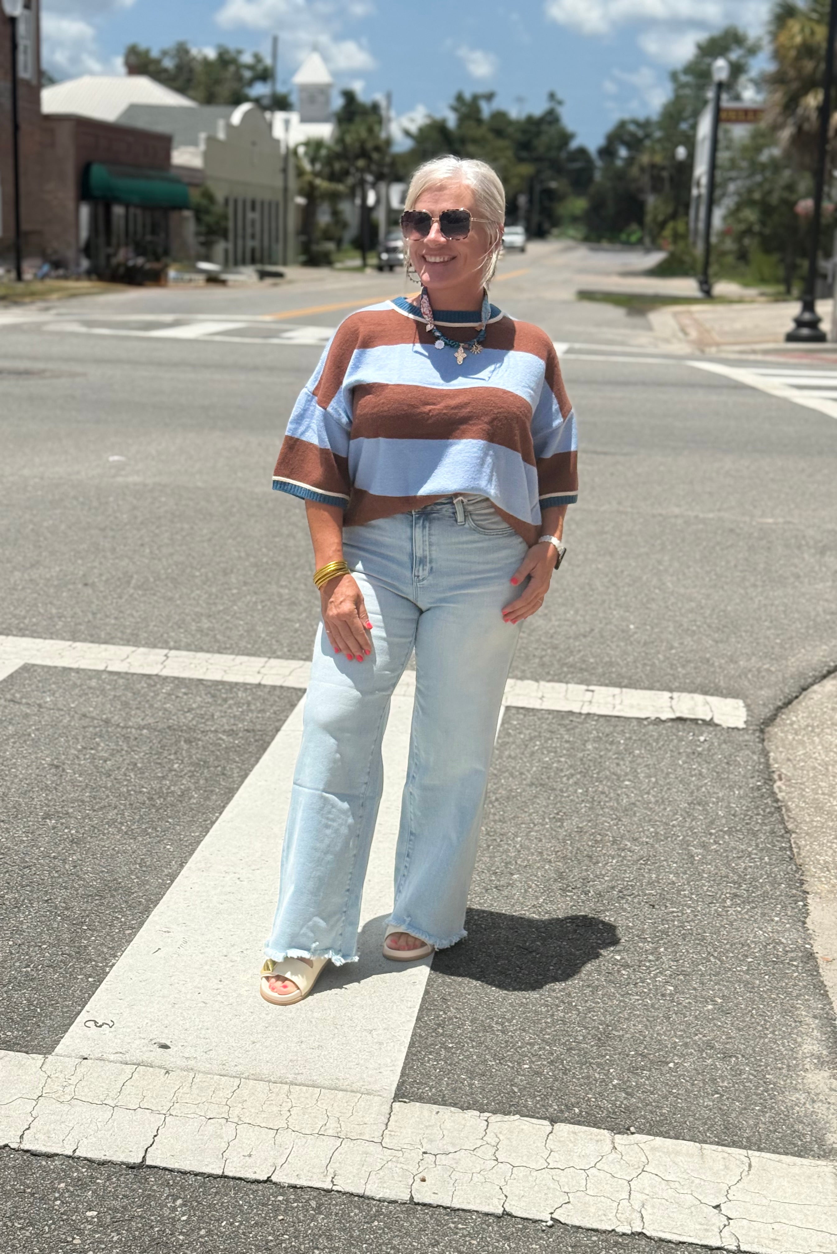 PETRA petite HIGH RISE WIDE LEG JEANS