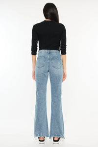 PETITE KANCAN PINTUCK DETAILING FLARE JEANS