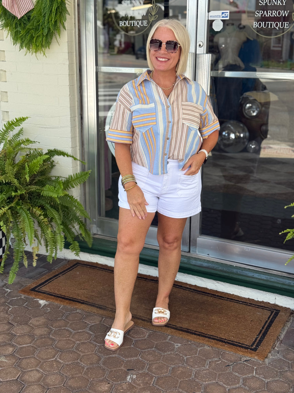 KANCAN WHITE High Rise A-Line Trouser SHORTS