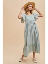 Load image into Gallery viewer, SAGE LACE EMBOSSED DRESS
