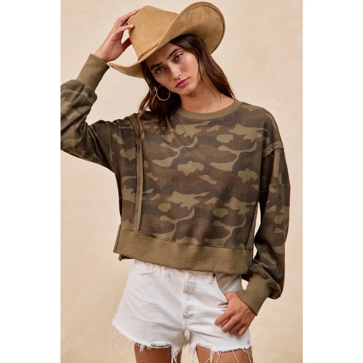 Thermal Camouflage Printed Top