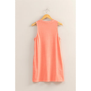 Sleeveless Mini Dress IN CORAL