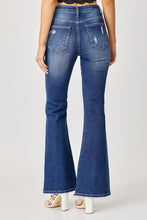 Load image into Gallery viewer, Risen HIGH RISE DISTRESSED FLARE JEANS
