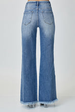 Load image into Gallery viewer, MID RISE MEDIUM WASH BUTTON DOWN WIDE LEG JEANS  by Risen
