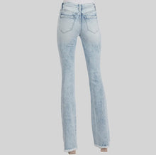 Load image into Gallery viewer, Petra petite distressed flare jeans
