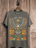 Roam Free Stay Wild Eagle Graphic Top