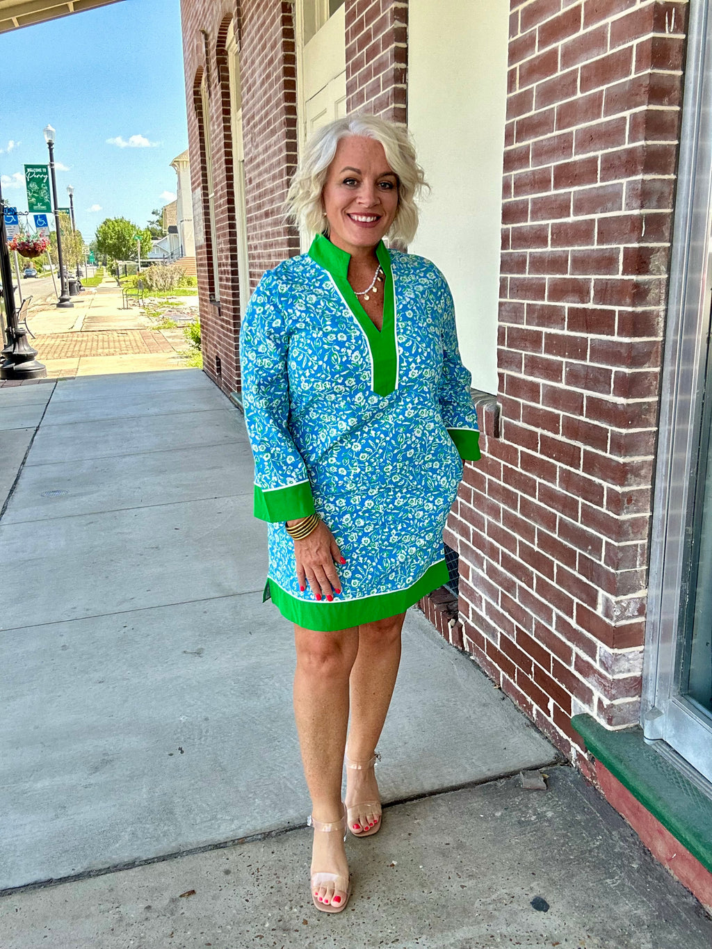 Meadow Blue and Green Dress