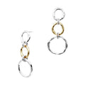 Open Silver and Gold Circles 1.5" Earring