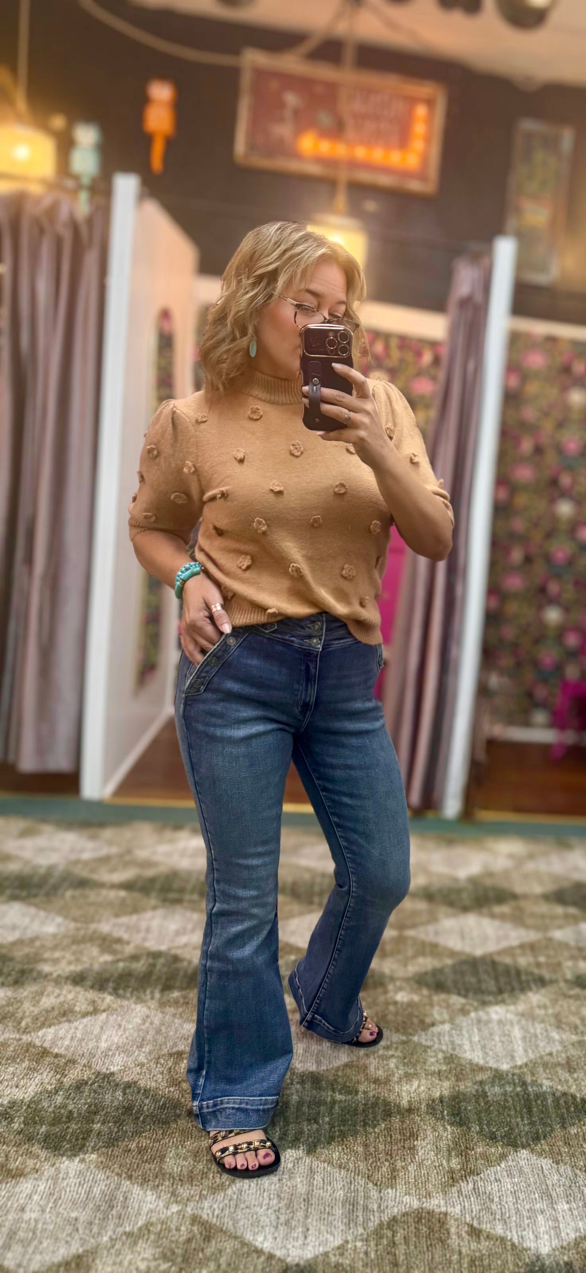 KanCan High Rise Dark Wash Flare Jeans