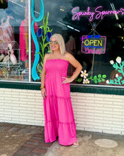 Load image into Gallery viewer, Boho vibes maxi dress IN HOT PINK
