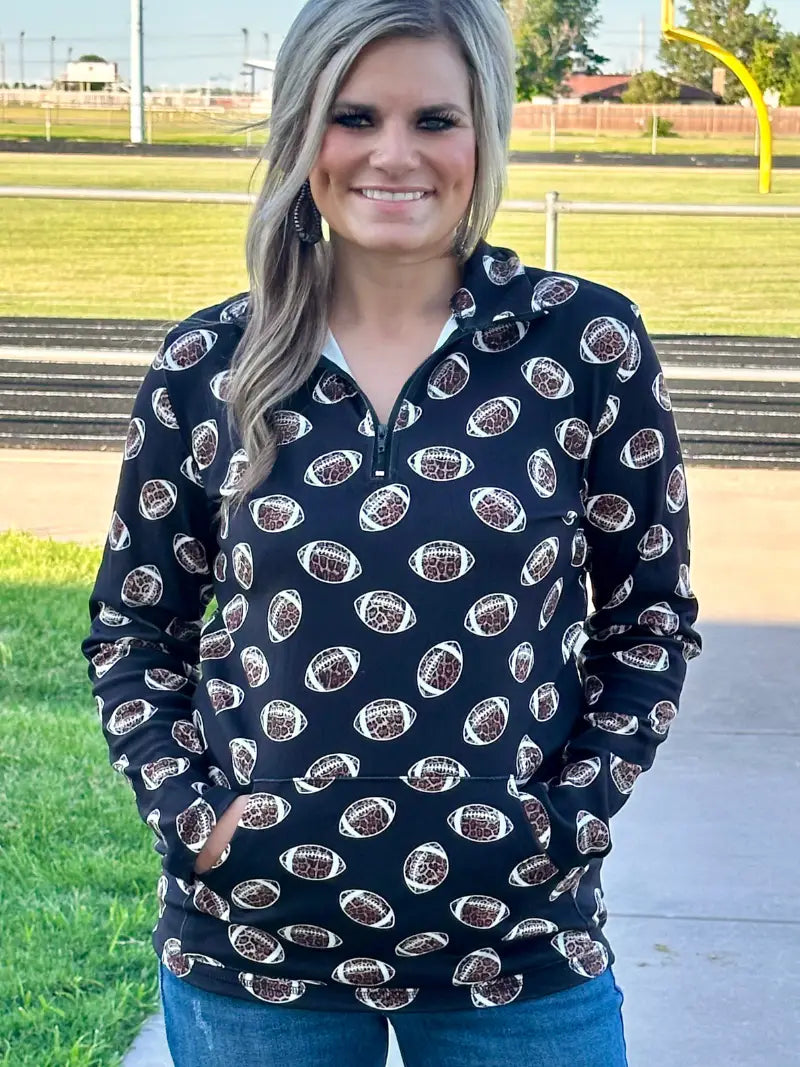 Girls of Fall Pullover quarter zip top