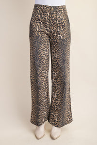 LEOPARD SLIM FLARES