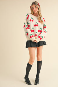 CHERRY KNIT SWEATER