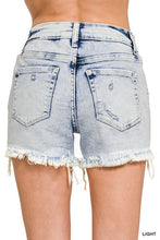 Load image into Gallery viewer, ZENANA ACID WASHED DISTRESSED HEM SHORT
