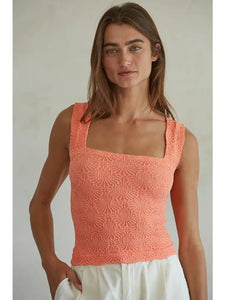 CORAL Spandex Seamless Jacquard Tank ONE SIZE