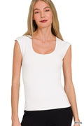 White Double Layered Sleeveless Top