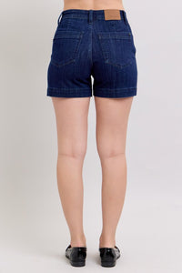 HW Denim Trouser Shorts by Judy Blue