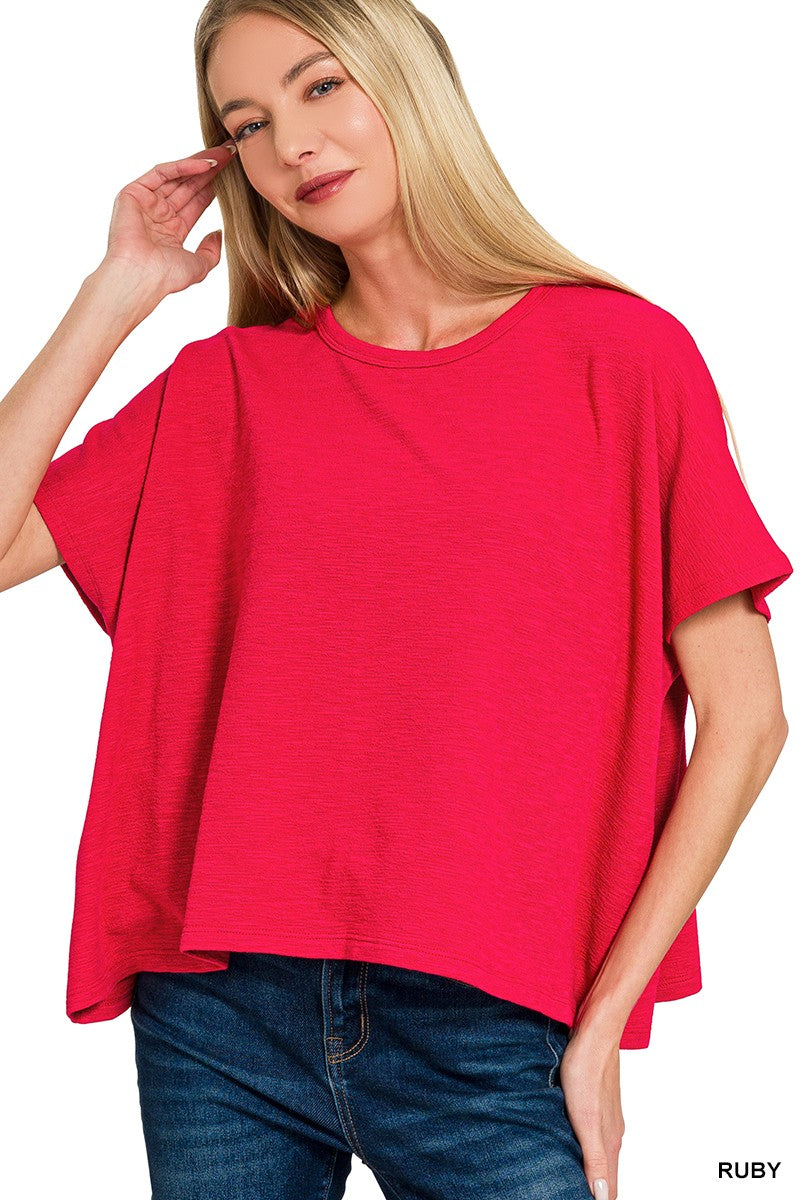 Ruby Cotton Slub Oversize Tee