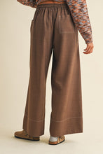 Load image into Gallery viewer, Stretch Contrast Stitch Wide Leg Cropped Pants
