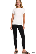 Load image into Gallery viewer, Basic Crew Neck Short Sleeve Tee IN WHITE
