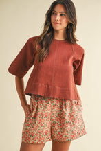 Load image into Gallery viewer, Rose Print Corduroy Shorts
