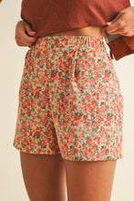 Load image into Gallery viewer, Rose Print Corduroy Shorts
