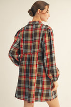 Load image into Gallery viewer, Lightweight Flannel Babydoll Dress IN CHOCOLATE
