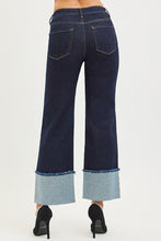 Load image into Gallery viewer, Risen Mid Rise Crop Wide Wide Cuffed Jeans
