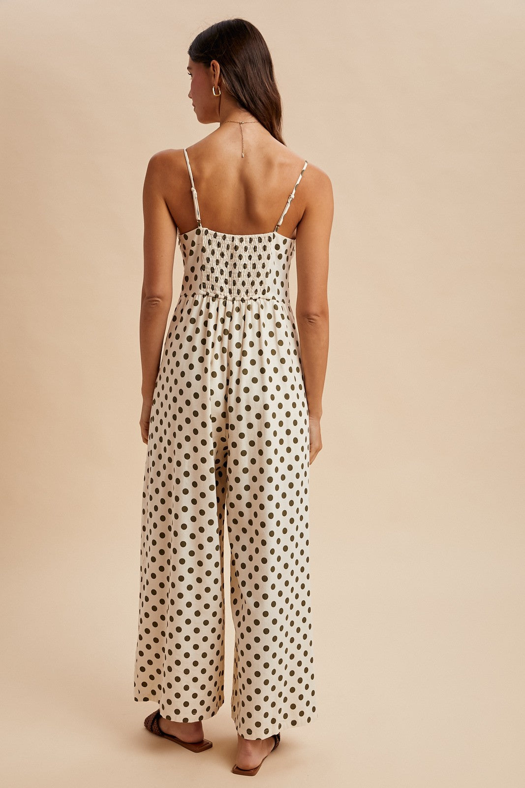Polka Dot Wide-leg Jumpsuit