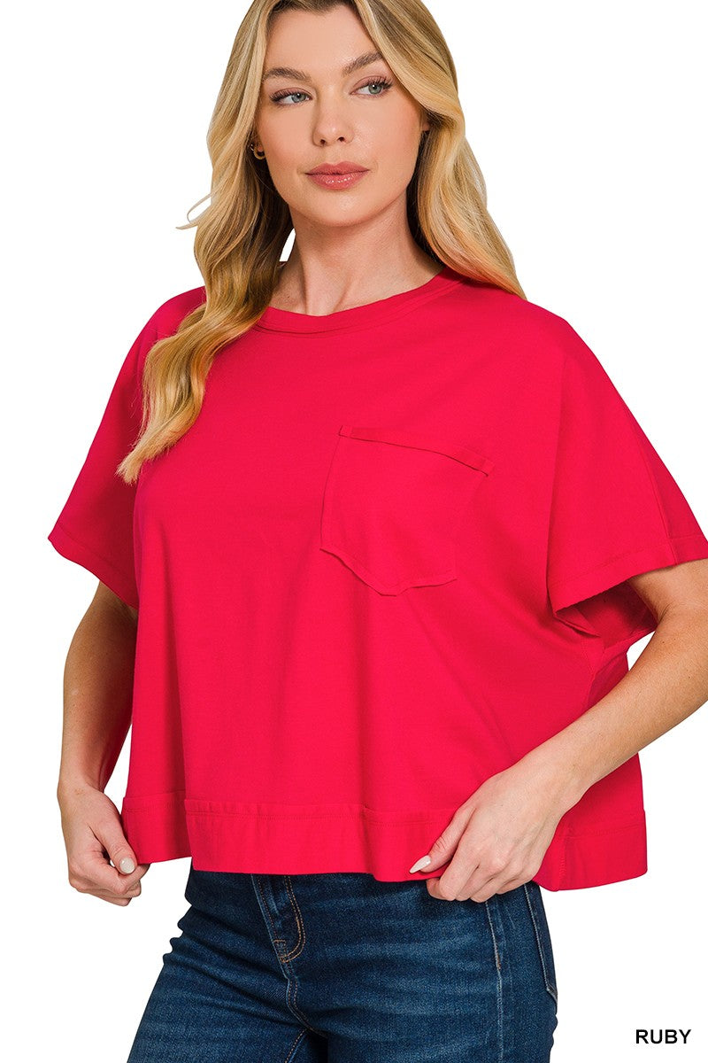 Ruby Exposed Seam Boxy Top