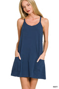 NAVY ROMPER DRESS