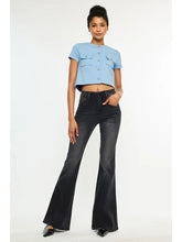Load image into Gallery viewer, KANCAN Ultra High Rise Black Flare Jeans
