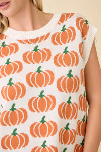 KNIT PUMPKIN VEST