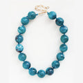 Teal Acrylic Stone Chunky Beaded 16"-18" Necklace